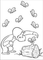 coloring page Curious George